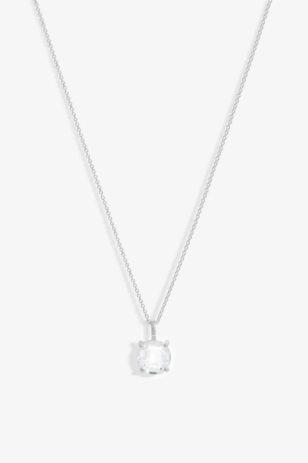 Sterling Silver 925 Cubic Zirconia Faceted Drop Pendant