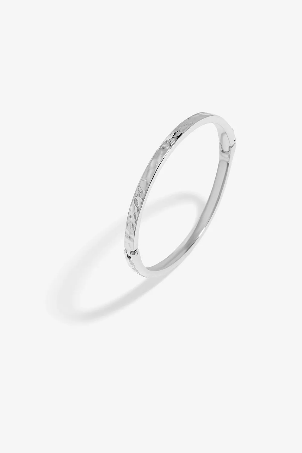 Silver Plated Molten Bangle