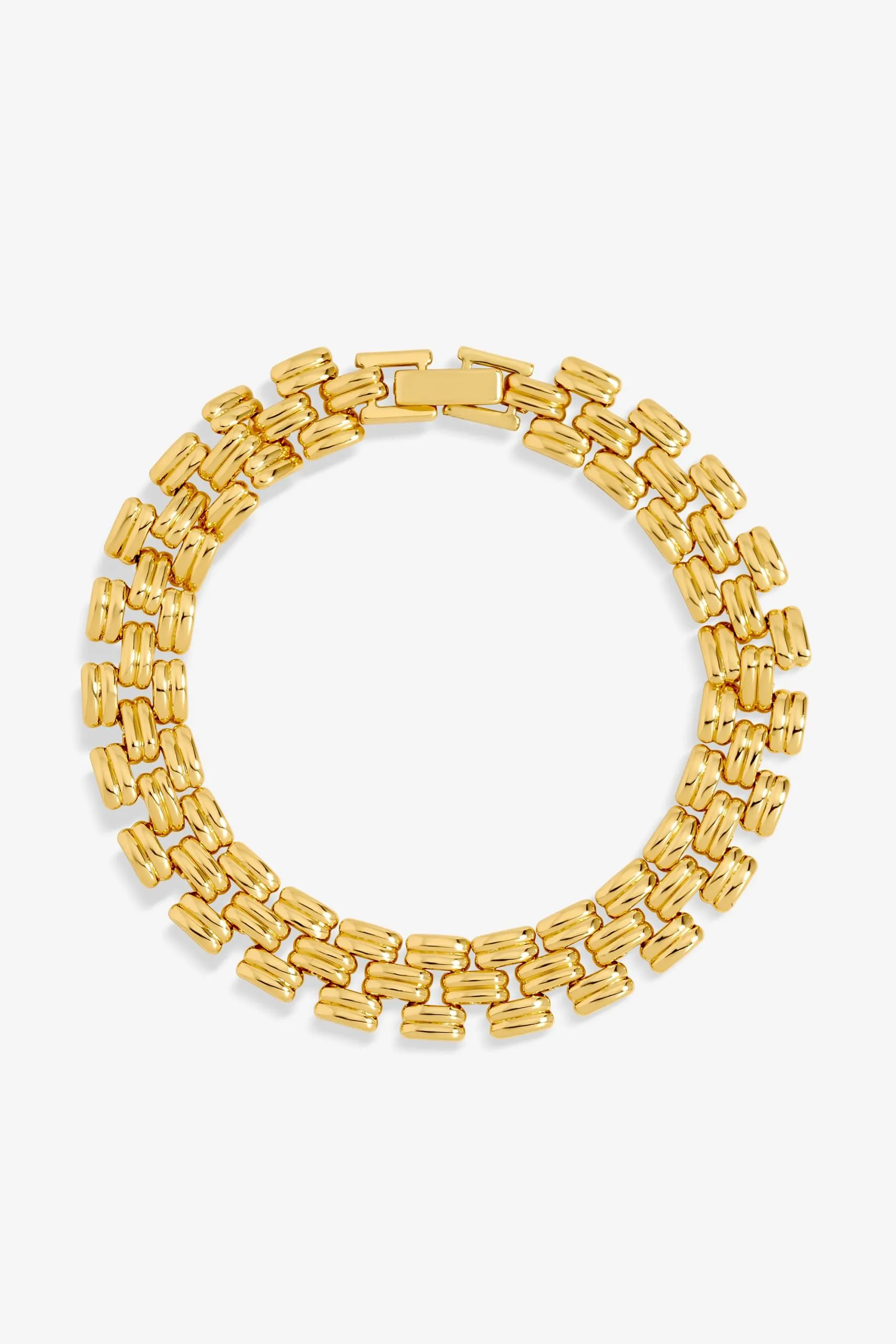 18K Gold Plated Gate Chain Bracelet