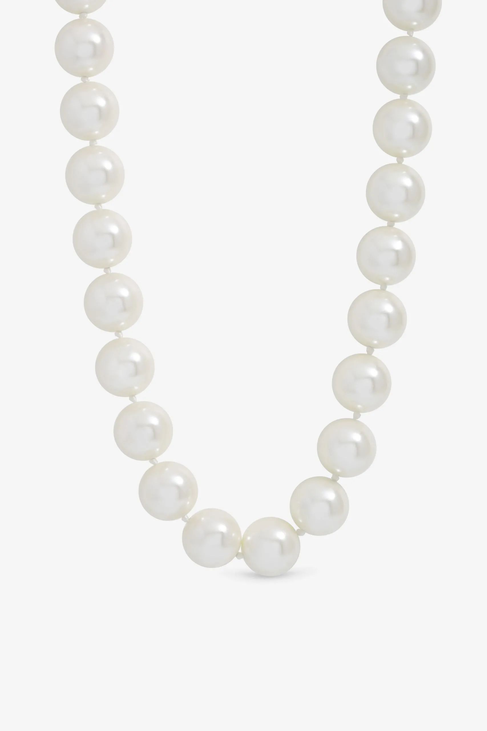 Gold Plated Cream Pearl Statement Necklace