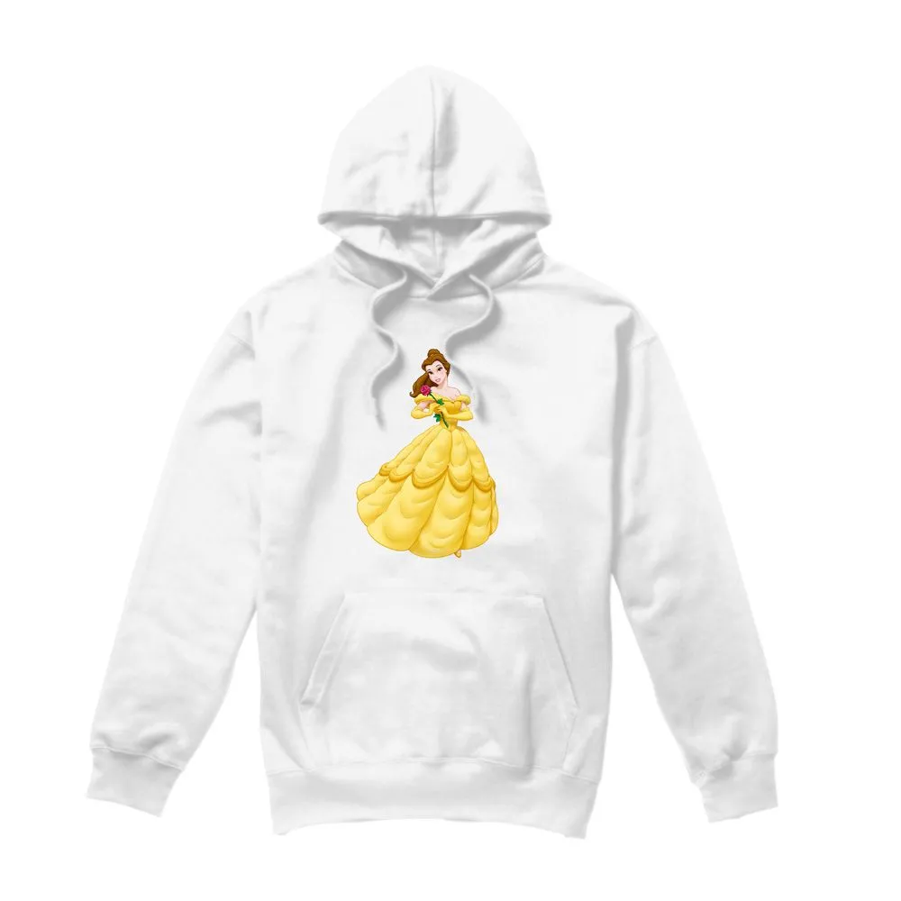 Beauty and the Beast Belle Rose Mens Hoodie White