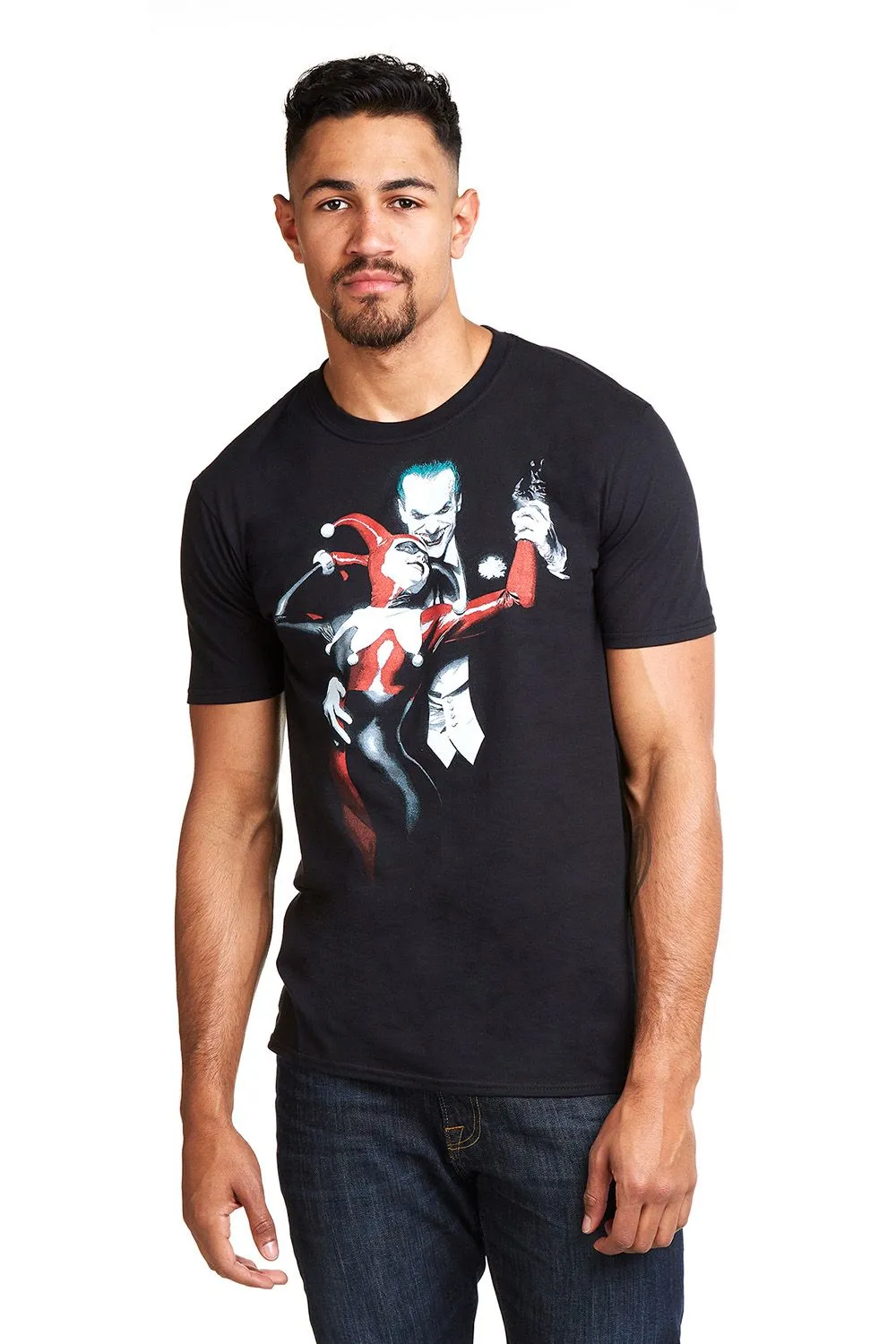 Joker & Harley Cotton Mens T-Shirt Black