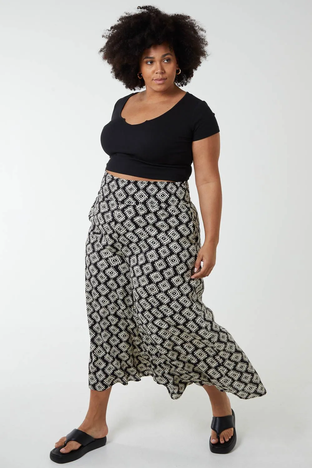 Shirred Wide Leg Trouser