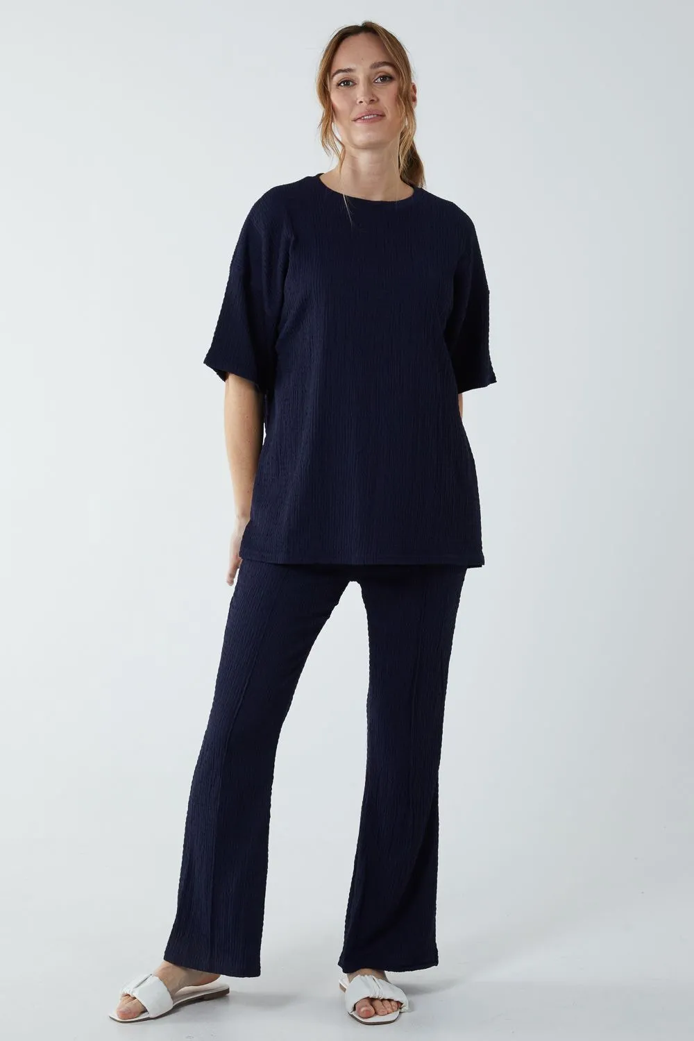 Waffle Trouser And T-Shirt Set