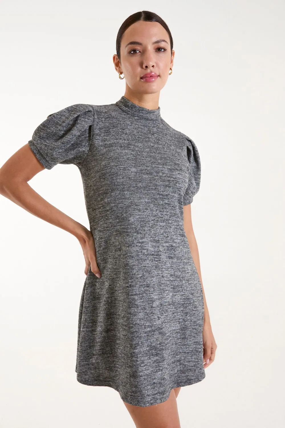 Puff Sleeve Smock Dress