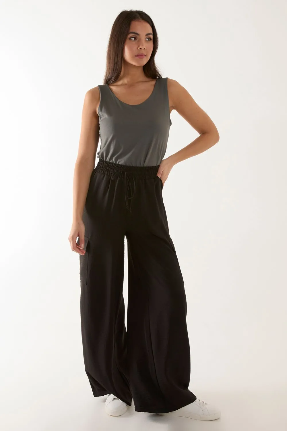 Wide Leg Combat Trousers