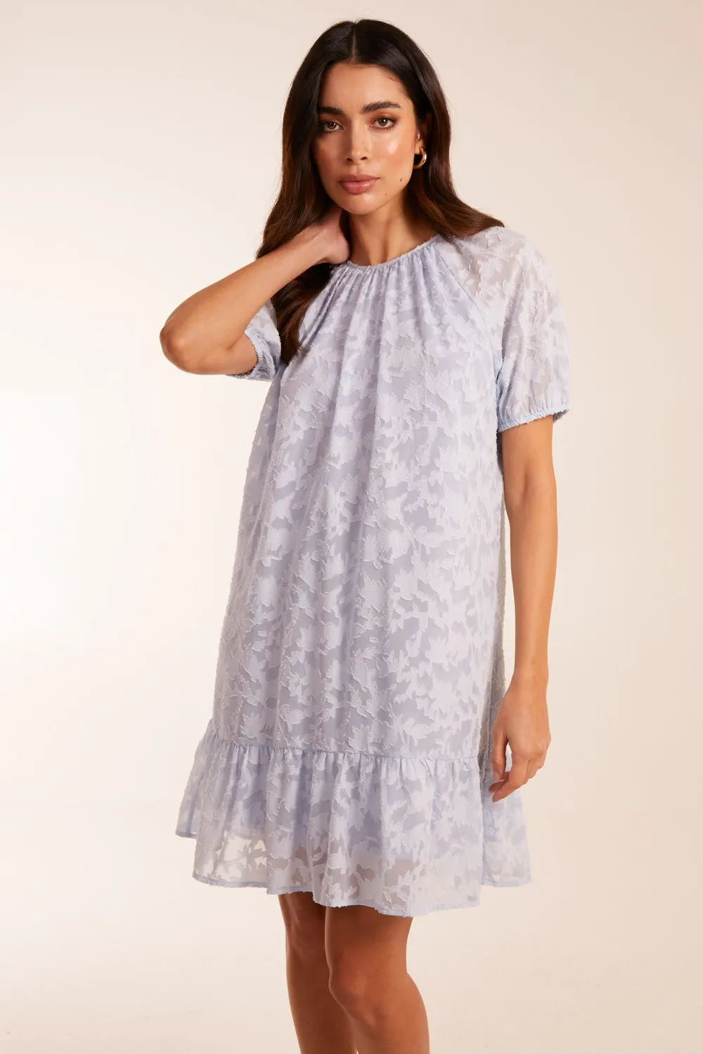 Jacquard Smock Mini Dress