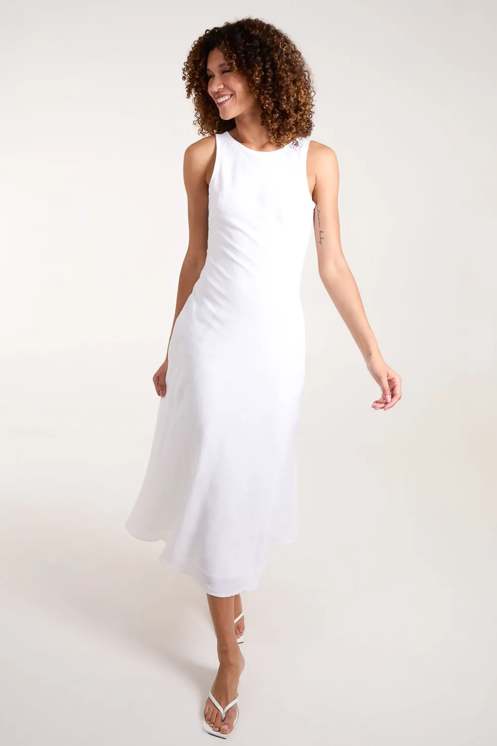 Bias Cut Midi Dress