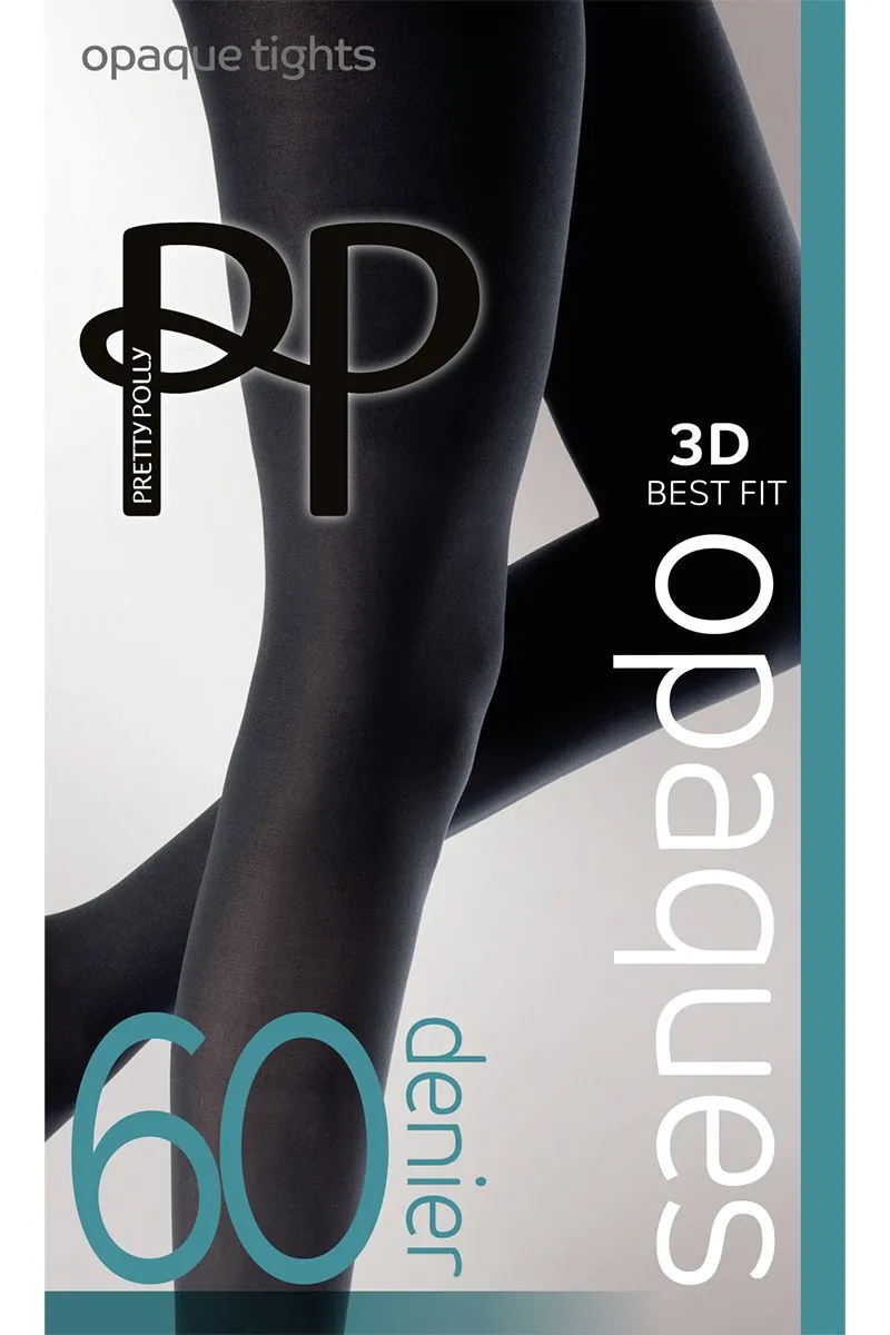 Premium Opaques 60 Denier 3D Tights - Black