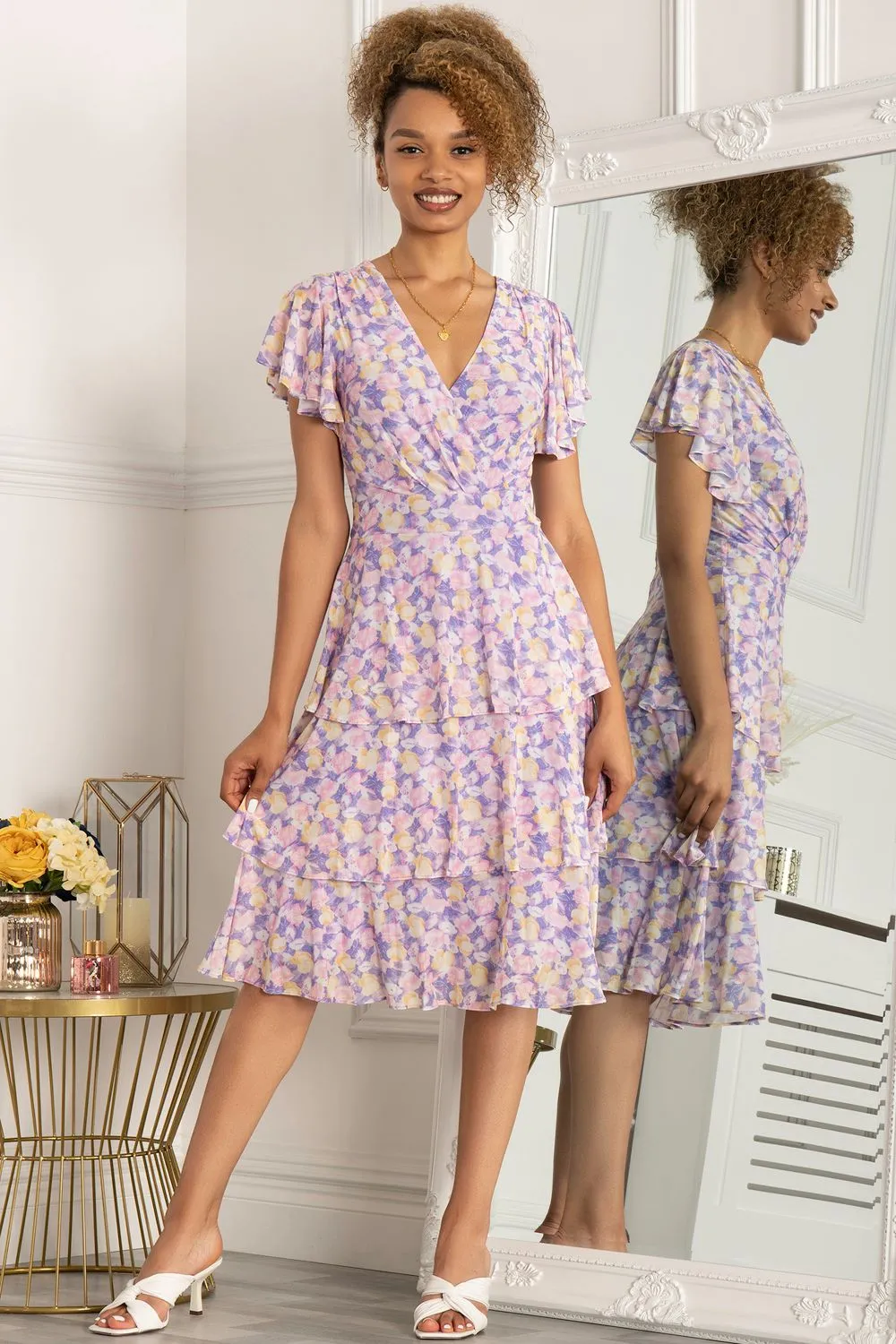 Gabielle Tiered Midi Dress