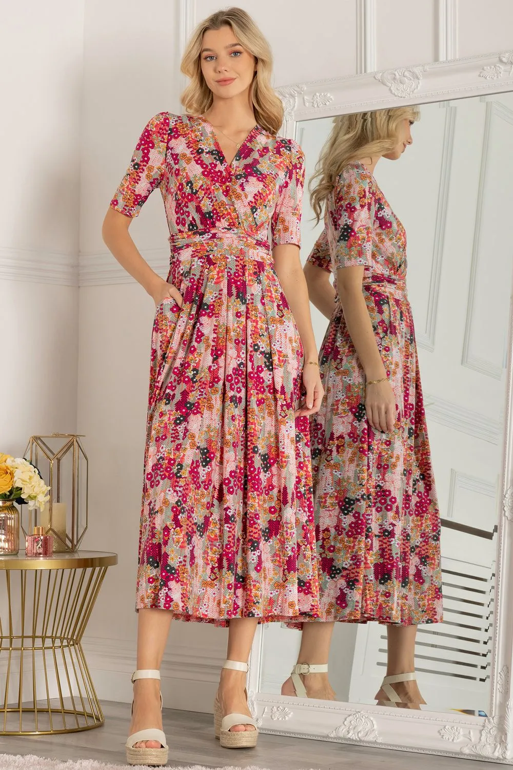 Akayla Printed Jersey Maxi Dress