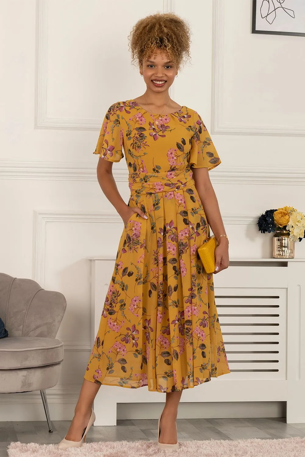 Haylee Print Chiffon Maxi Dress