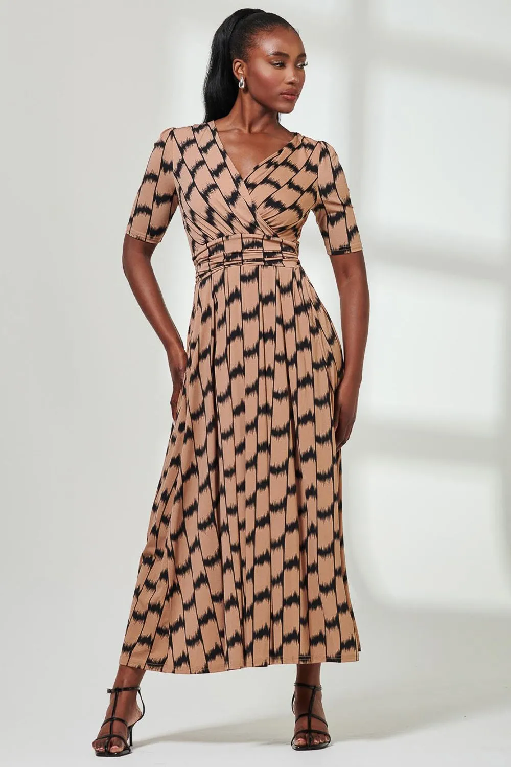 Karmie Jersey Pleated Maxi Dress