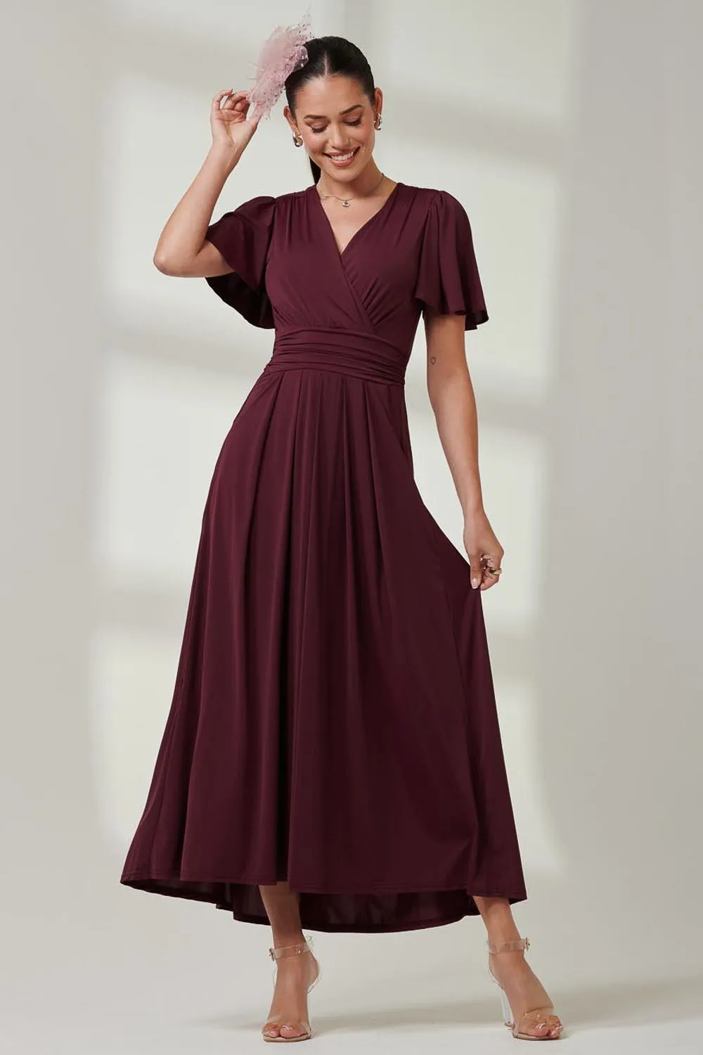 Wrap Bodice Super Smooth Jersey Maxi Dre