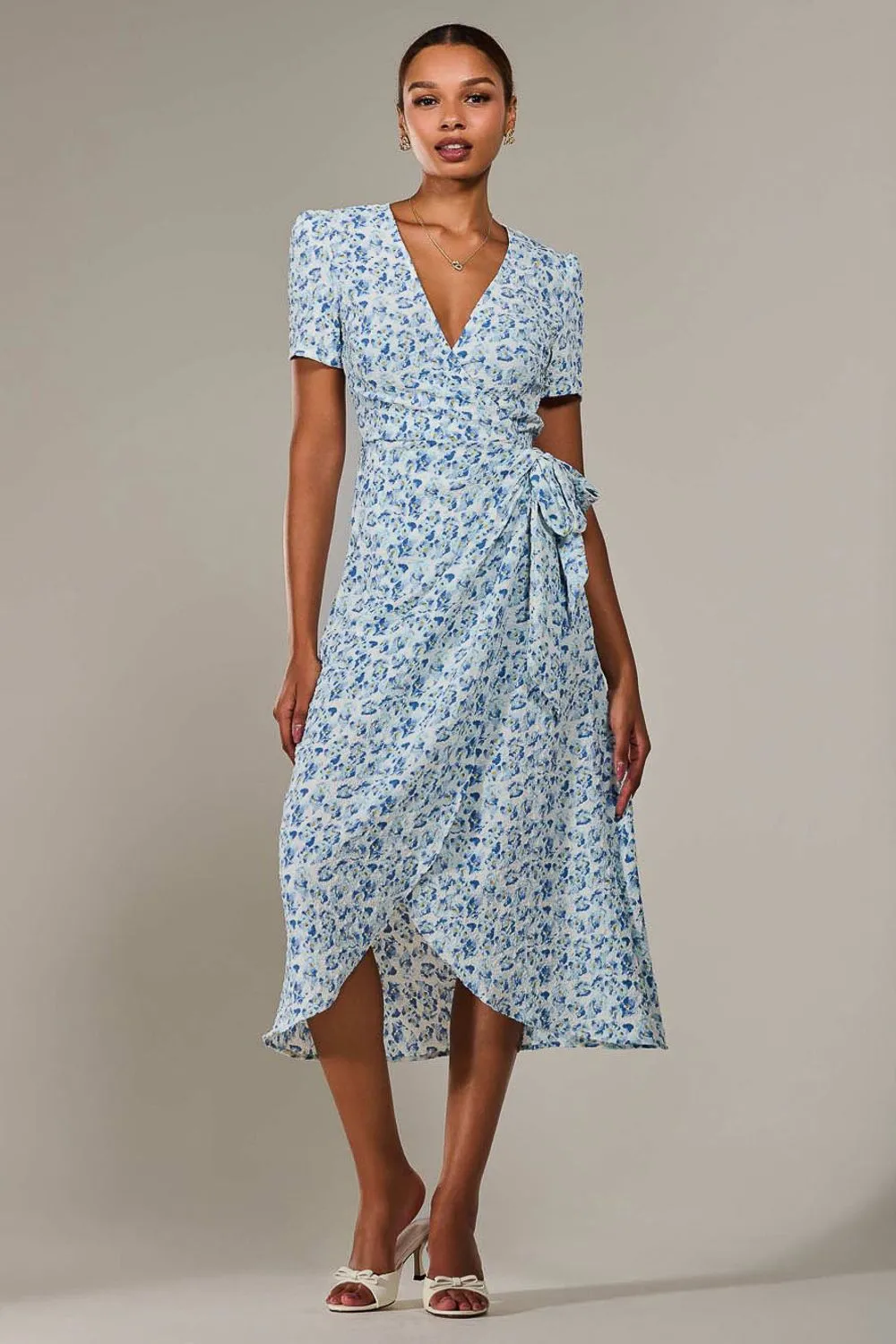 Faux Wrap Midaxi Dress