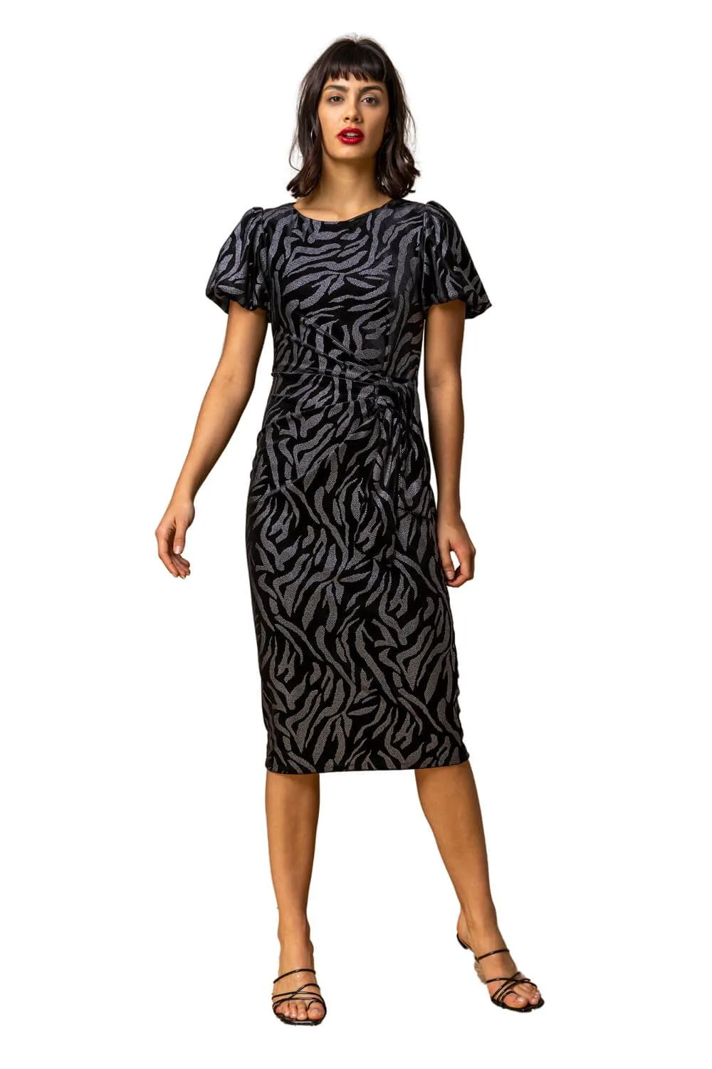Animal Print Velvet Dress