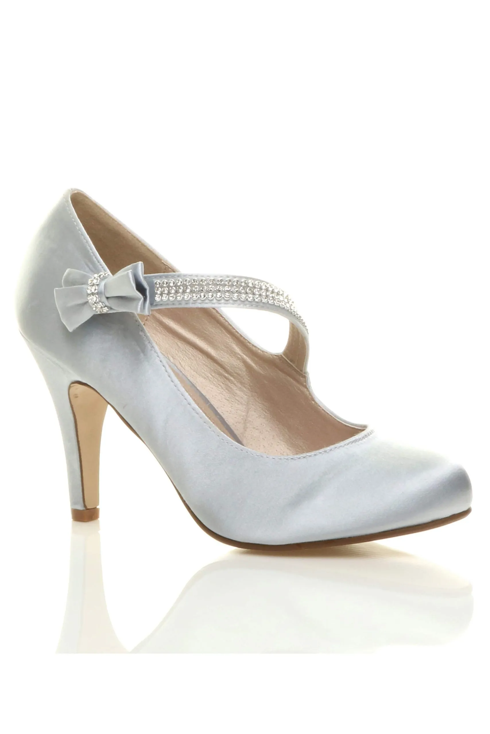 High Heel Diamante Mary Jane Court Shoes