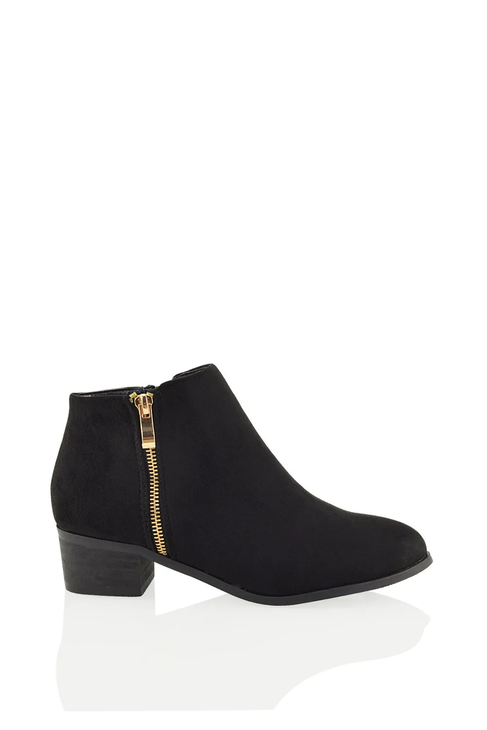 'Alberto' Low Heel Zip Up Ankle Boots