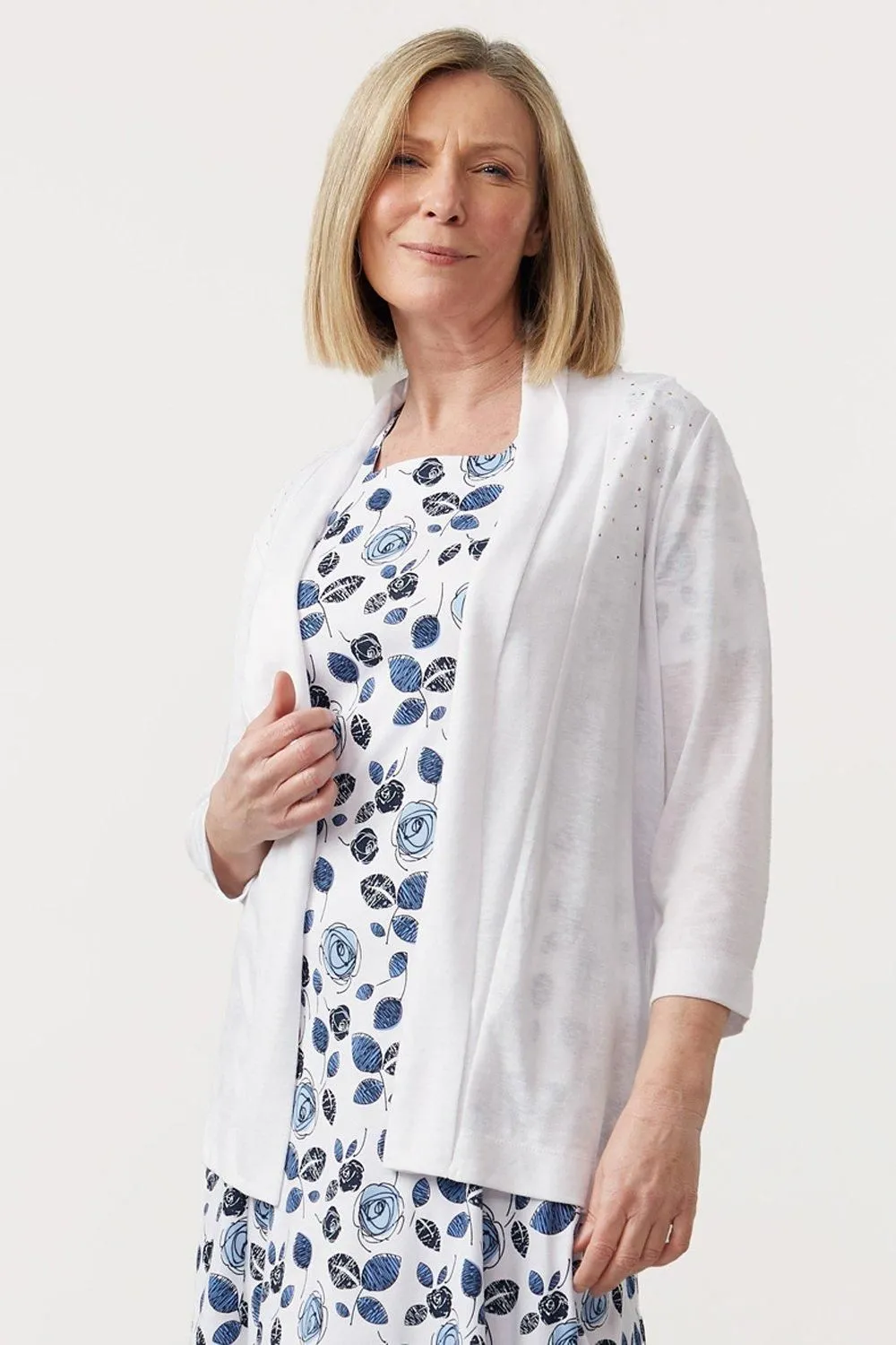 White Diamante Cardigan