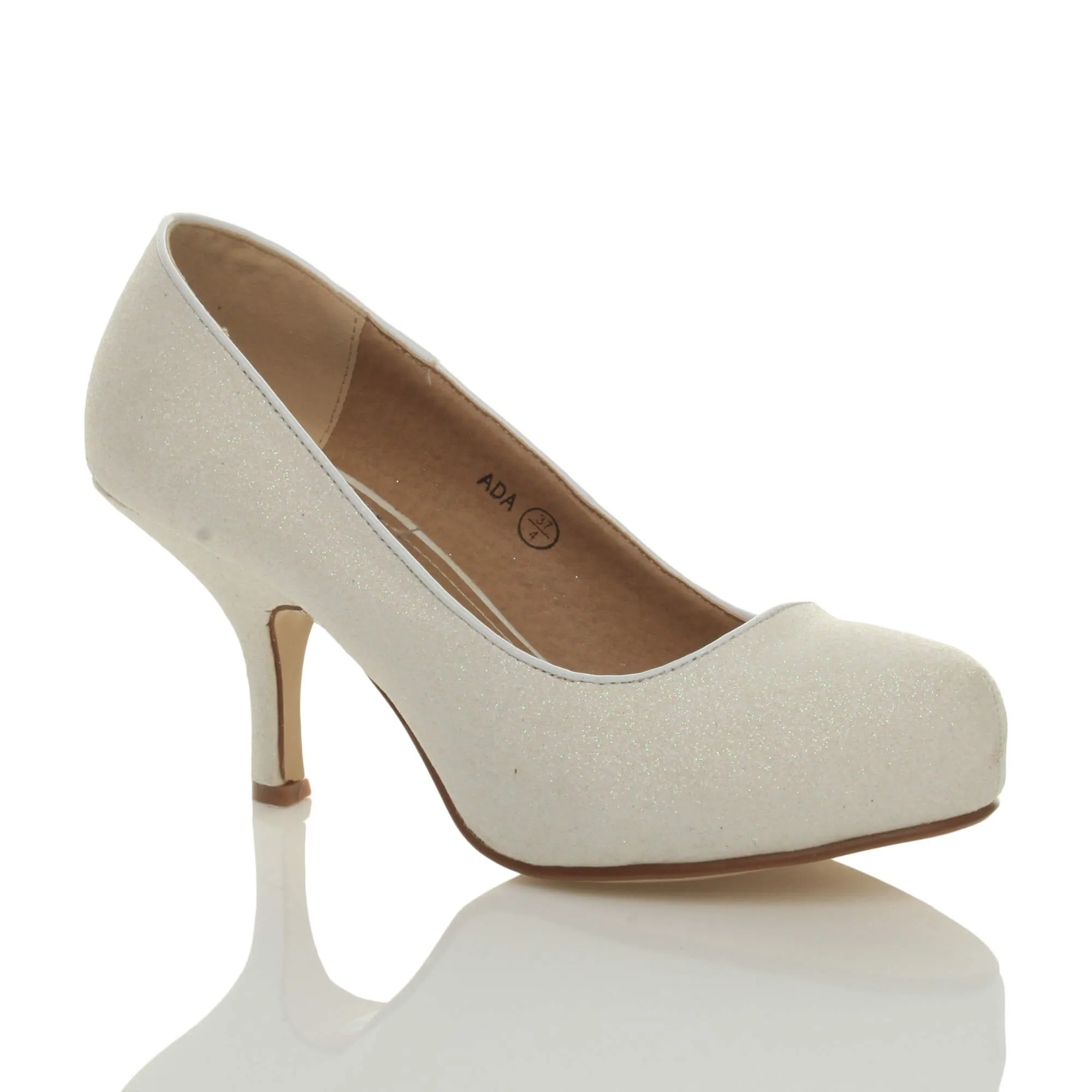 High  Heel  Glitter Court Shoes