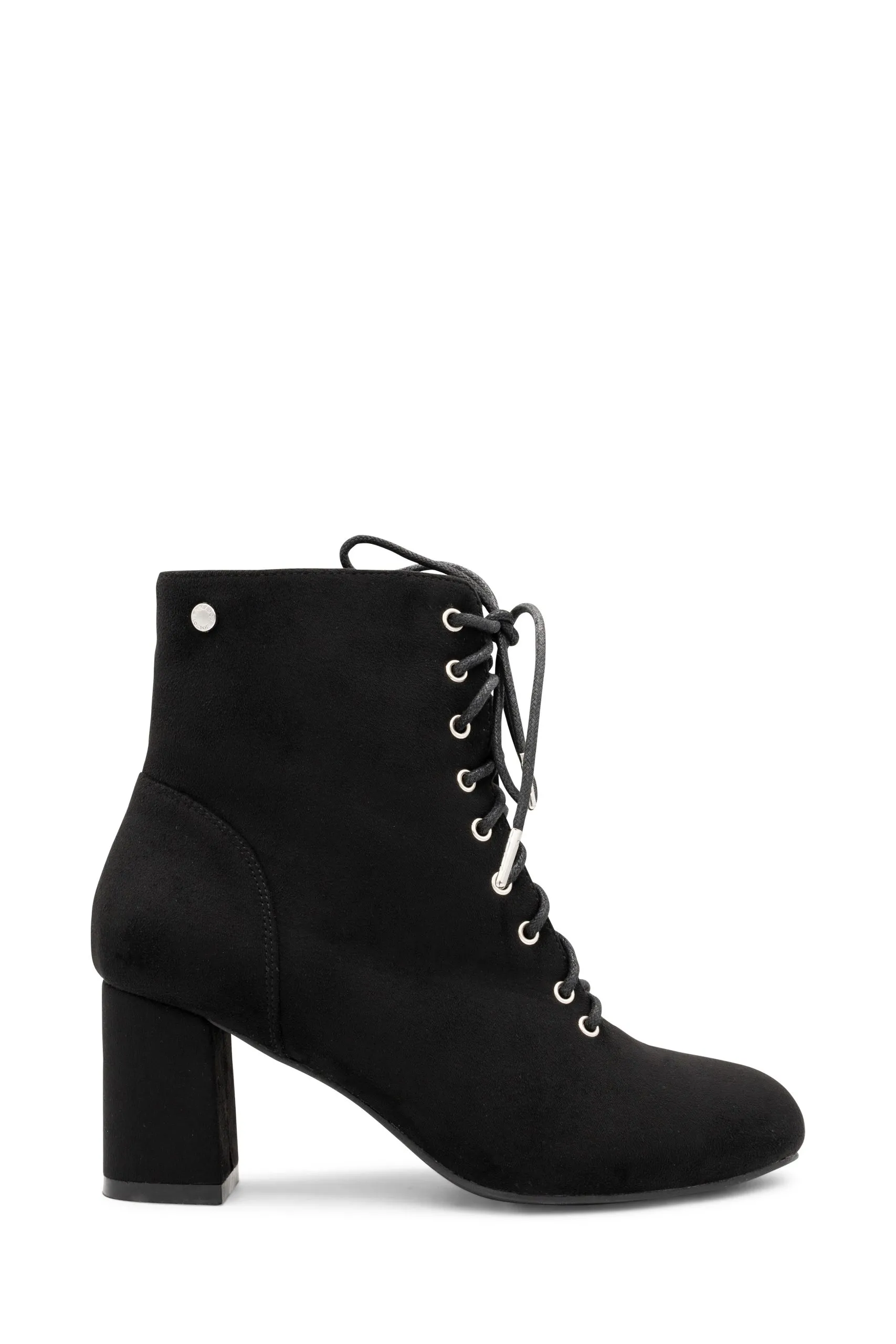 Amanda' Micro Suede Mid Block Ankle Boot