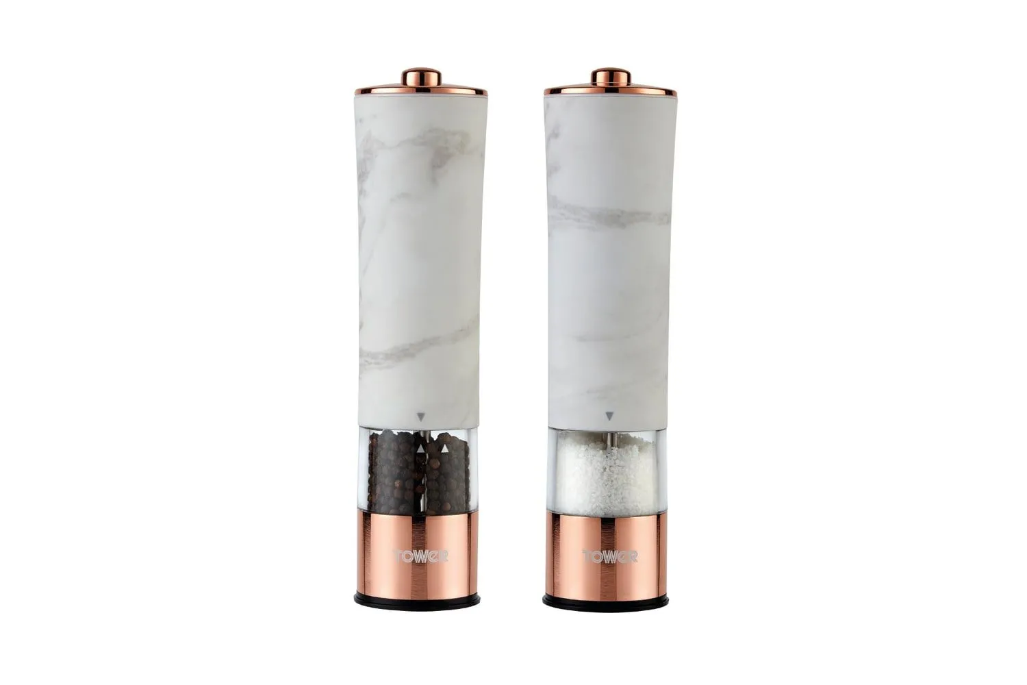 Marble Rose Gold Electric Salt & Pepper Mill