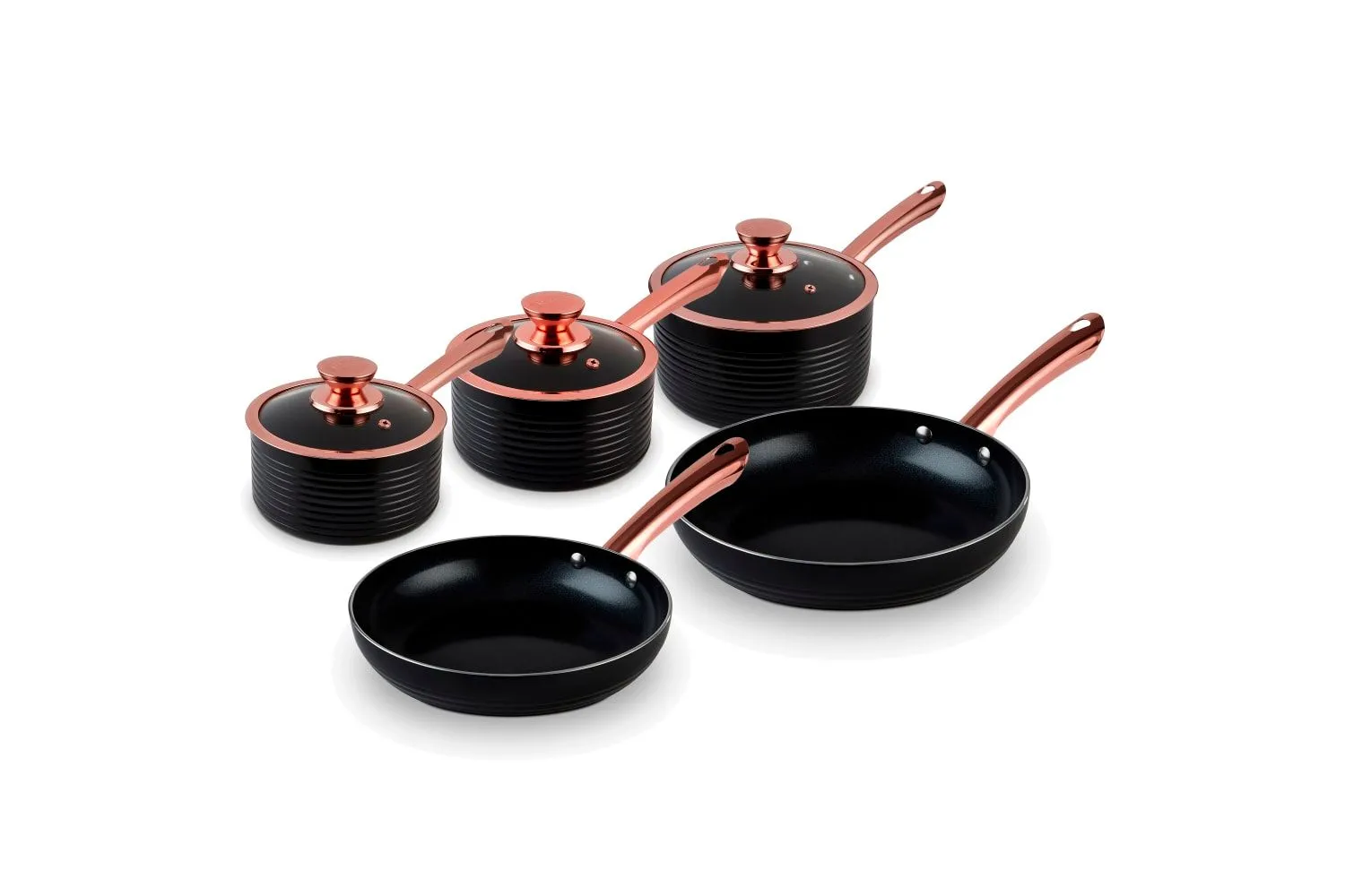 Linear Rose Gold 5 Piece Pan Set