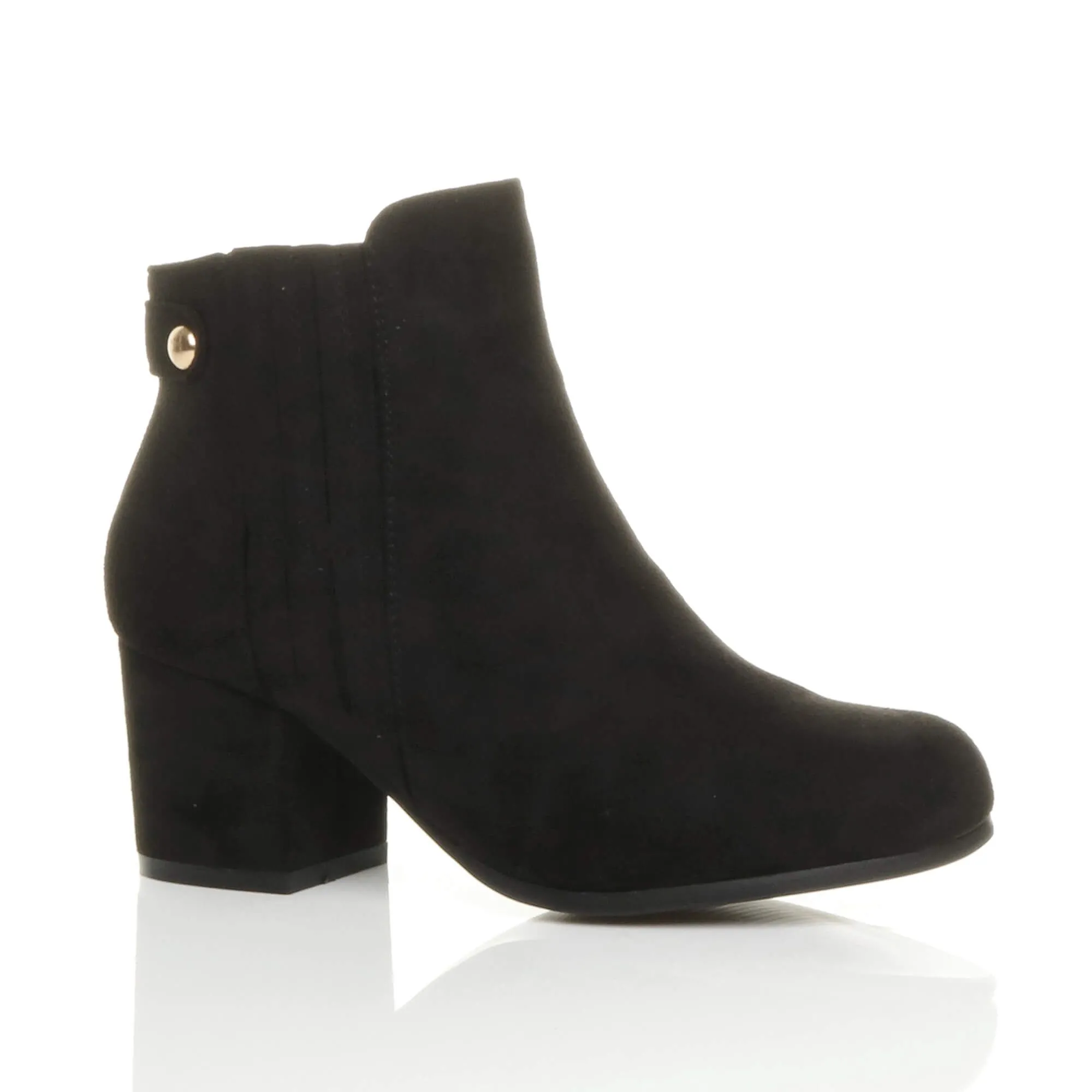 Mid Block Heel Chelsea  Ankle Boots