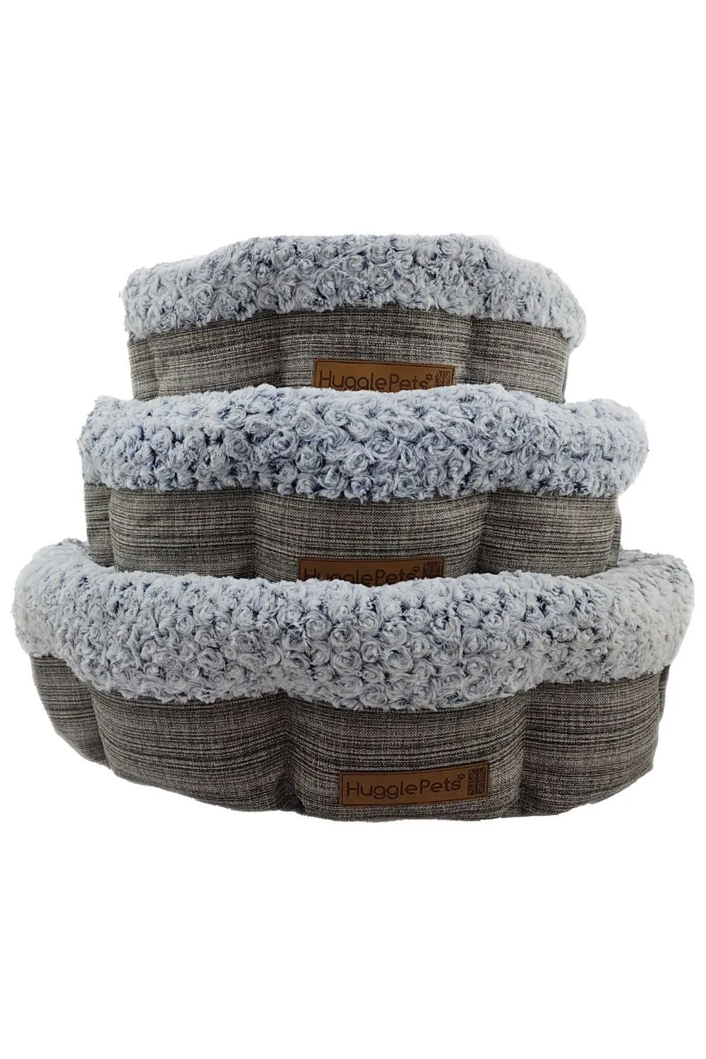 Granite Ivory Donut Supersoft Non Slip Dog Bed