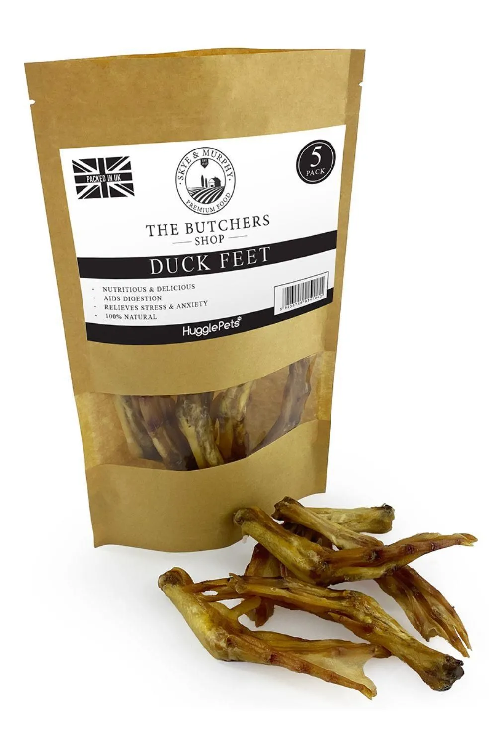 The Butchers Shop Duck Feet Natural Raw Dog Treat (5 Per Pack)