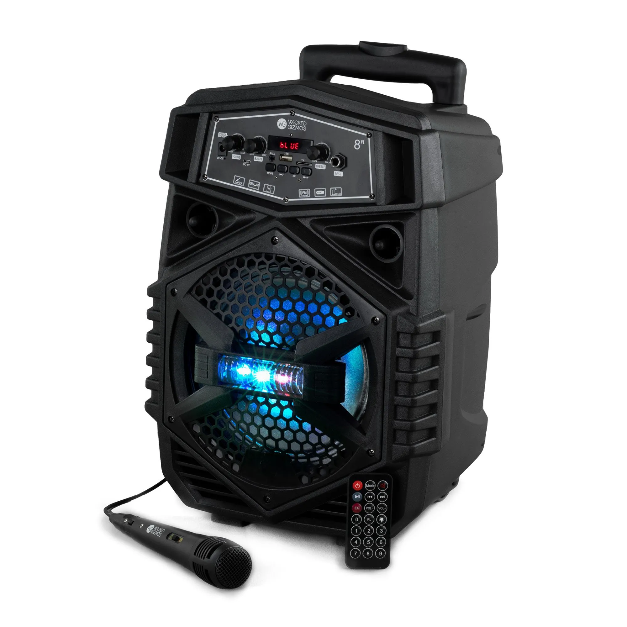 8" Rechargeable Portable LED Trolley Speaker