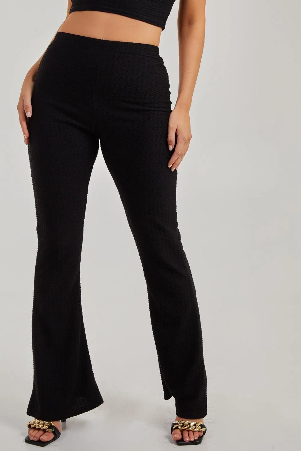 Waffle Flared Trouser