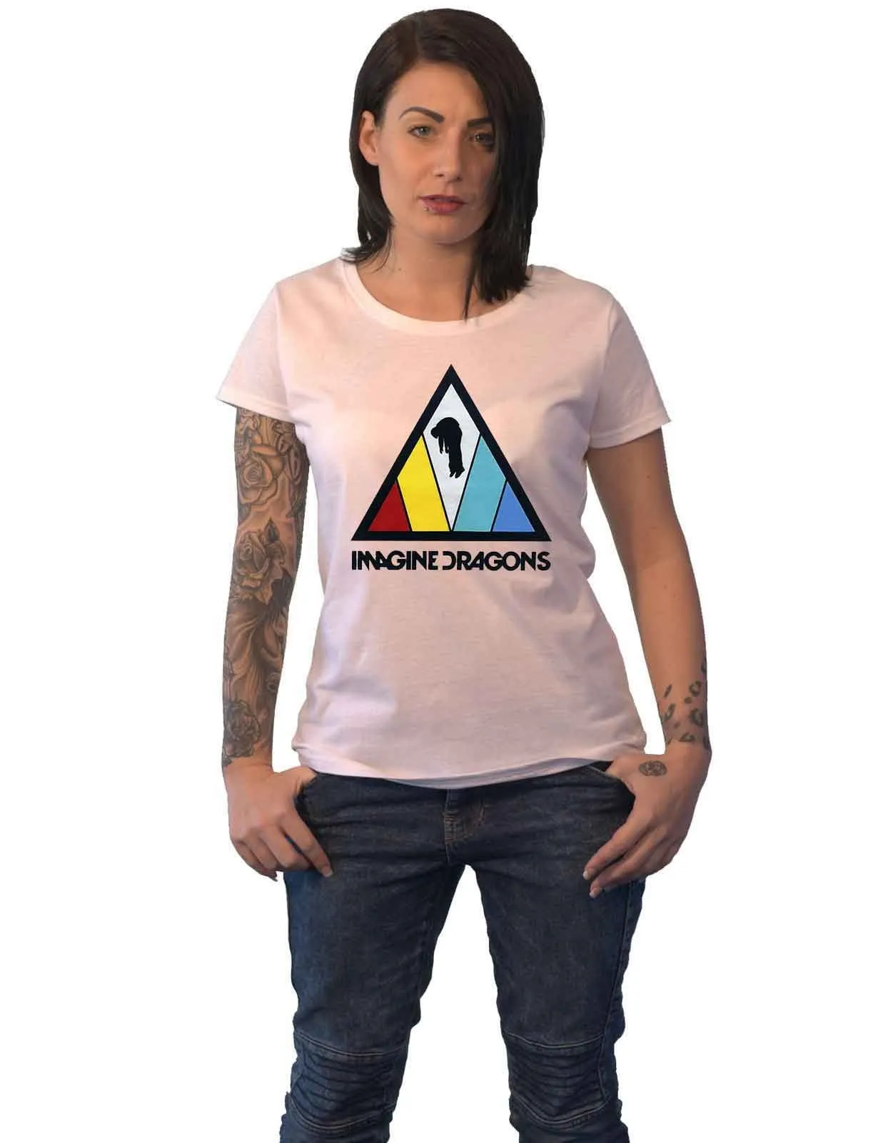 Triangle Logo Skinny Fit T Shirt