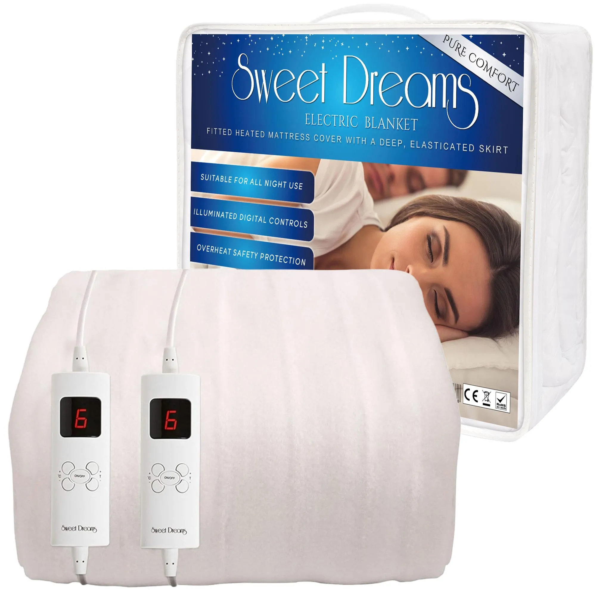 Electric Blanket King Bed Size Heated Fitted Mattress Cover