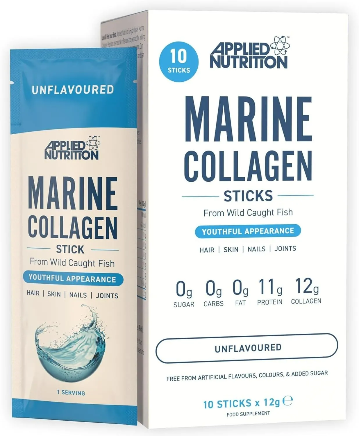 Marine Collagen Sticks 12000mg - Unflavoured - 10 Sticks
