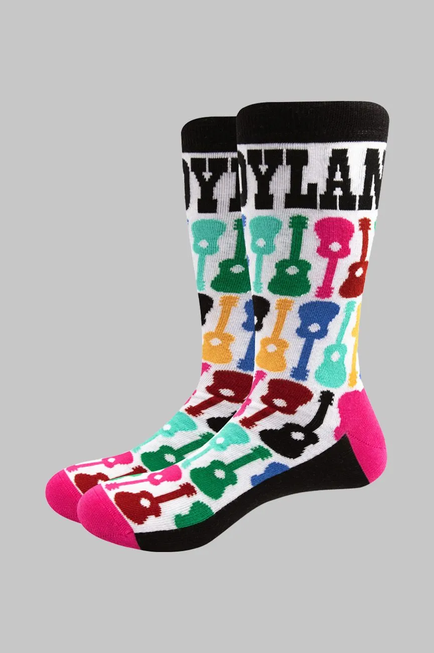 Guitar Pattern Ankle Socks