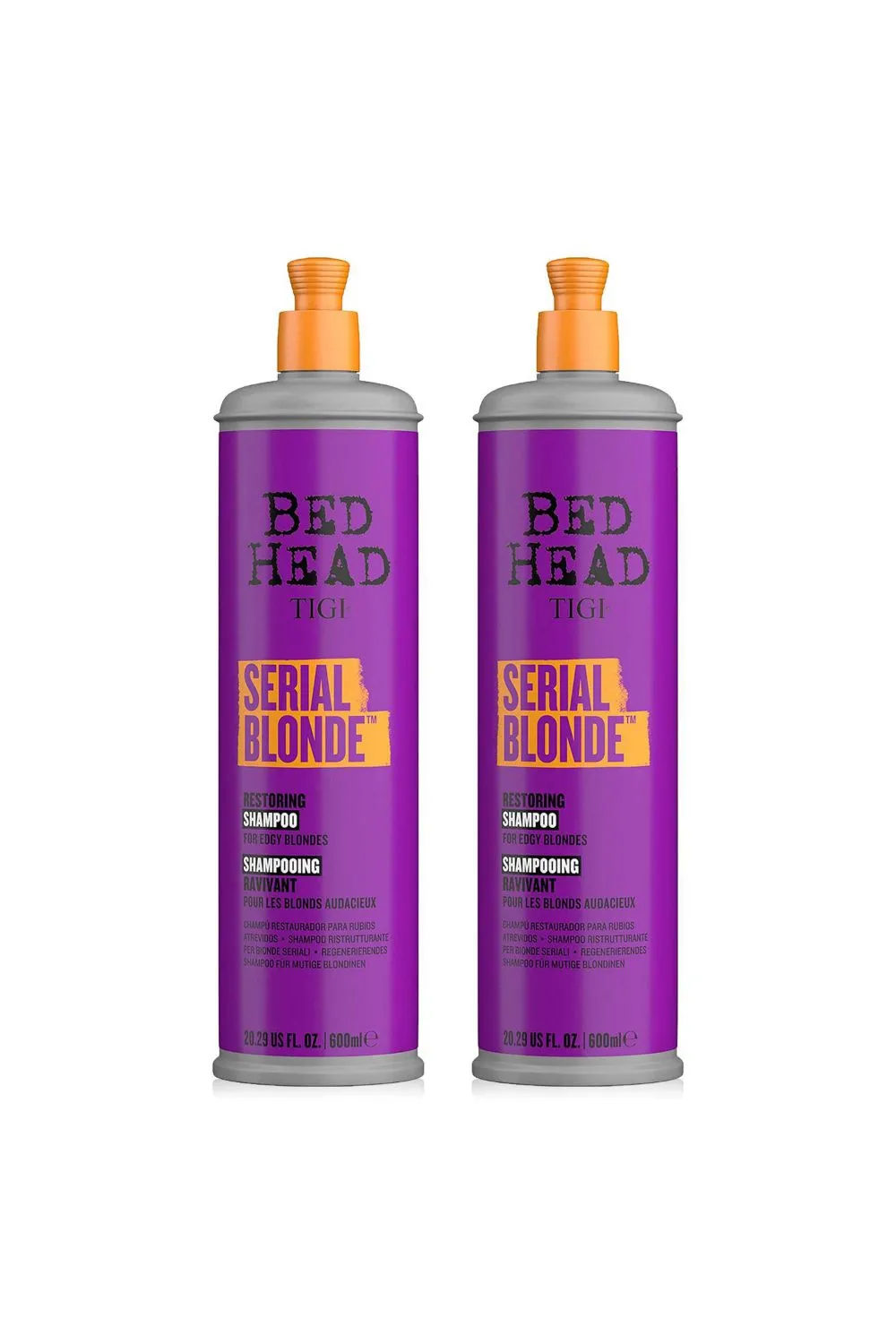 Serial Blonde 'Shampoo' For Damaged Blonde Hair 600ml, 2pk