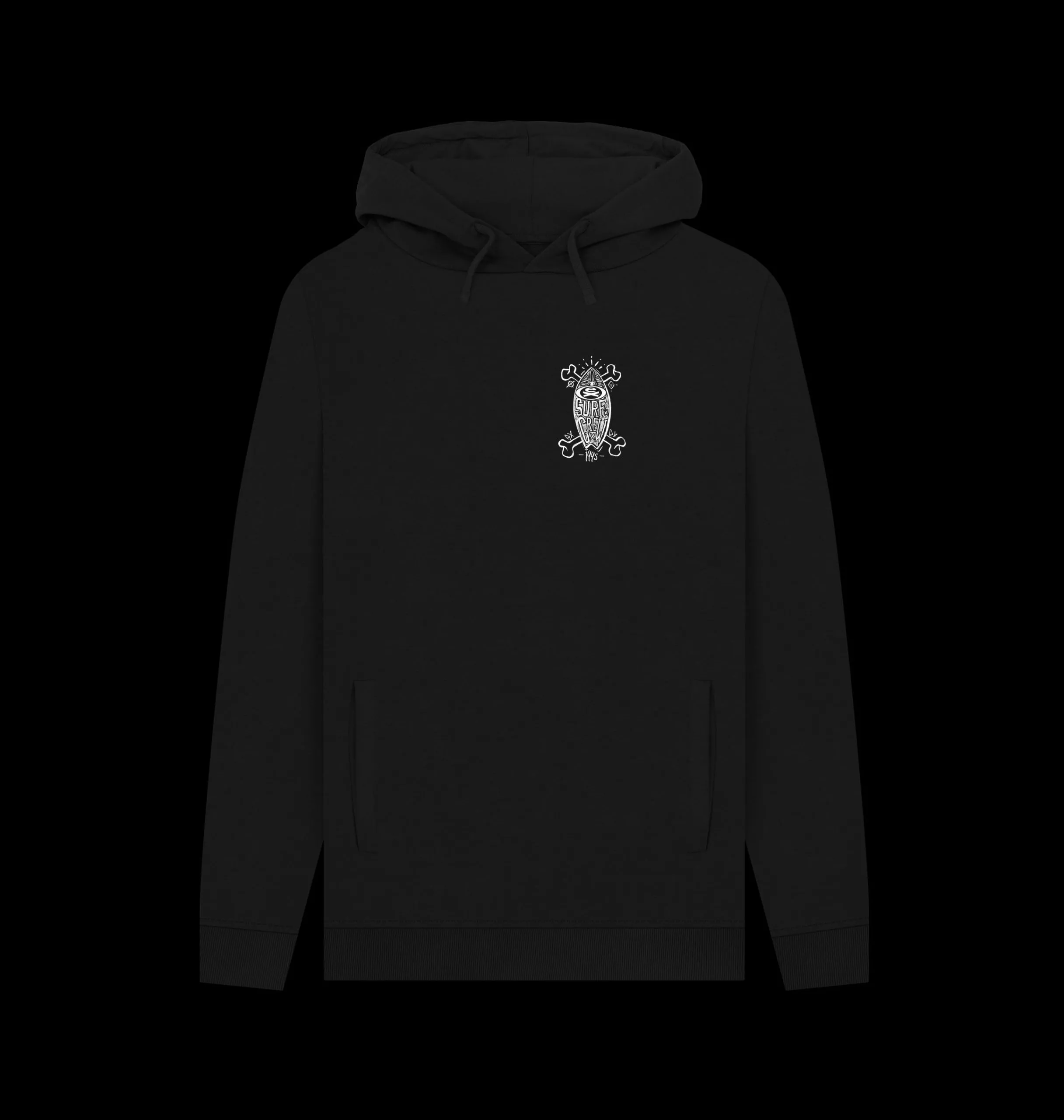 95 Crew Unisex Hoodie - Black (Front & Back Print)