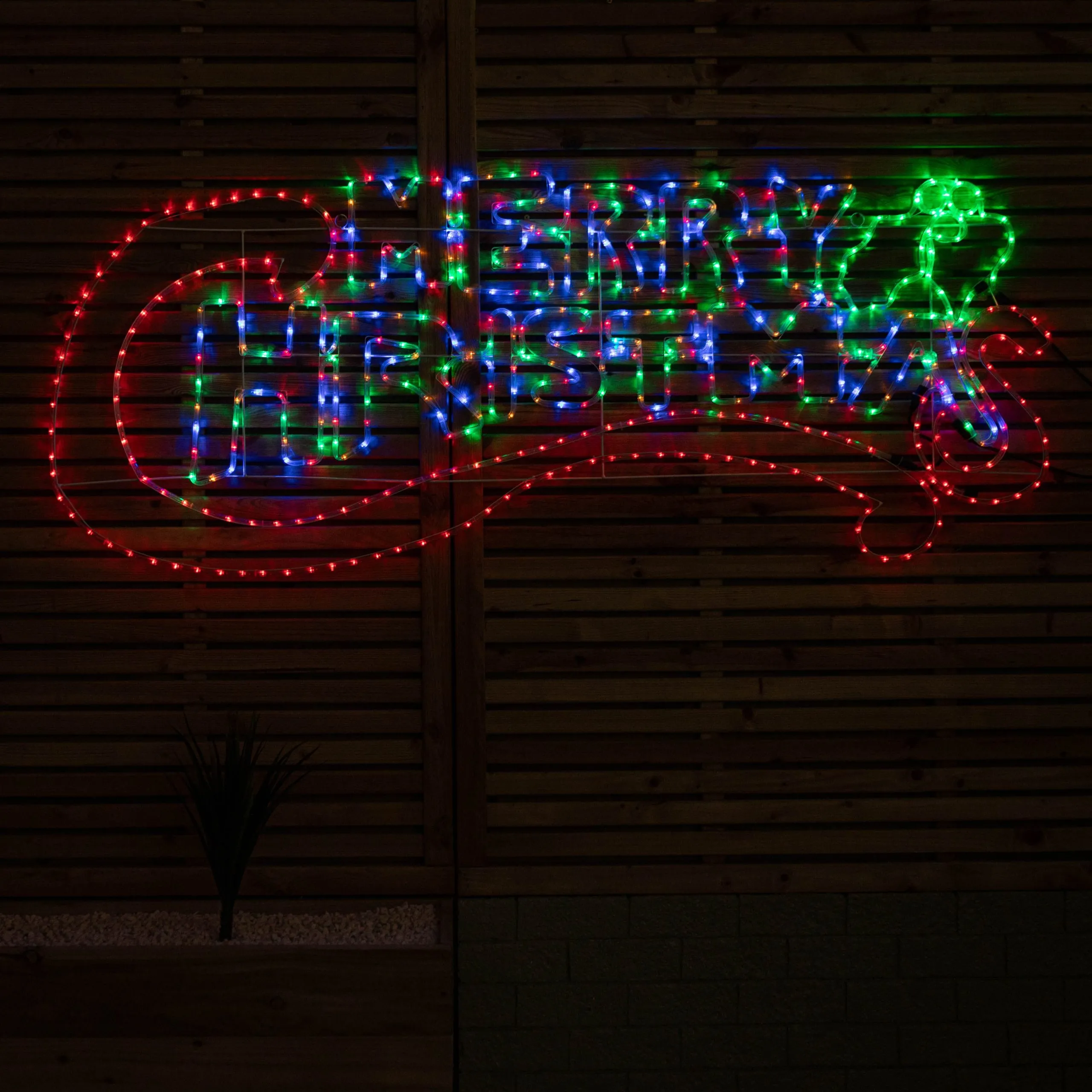 Light up Hanging Merry Christmas Rope Light with Multi-Action LEDs