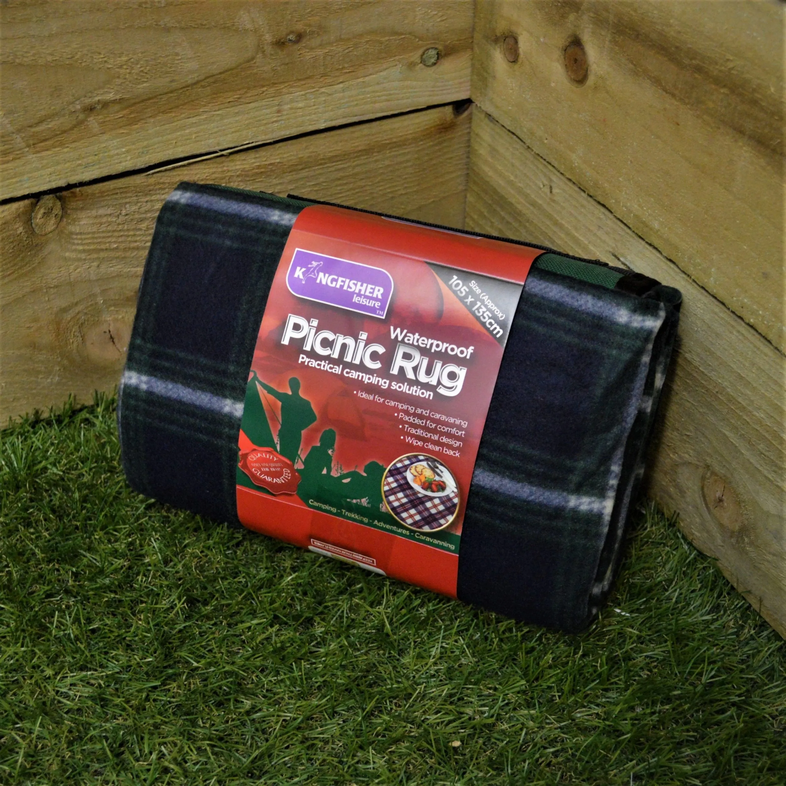 135cm x 105cm Waterproof Folding Picnic Rug Blanket with Carry Handle