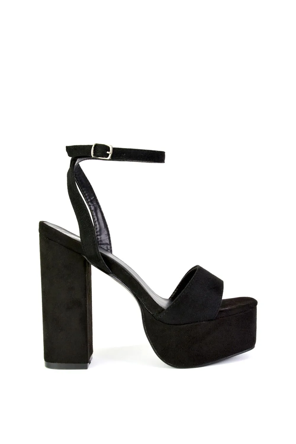 'Jayce' Strappy Chunky Block High Heel Platform Shoes With Square Toe