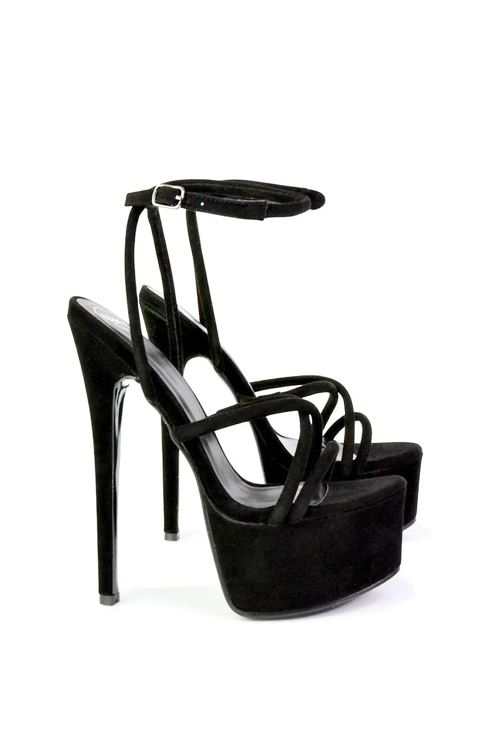 'Maia' Strappy Ankle Strap Party Statement Stiletto High Heel Shoes
