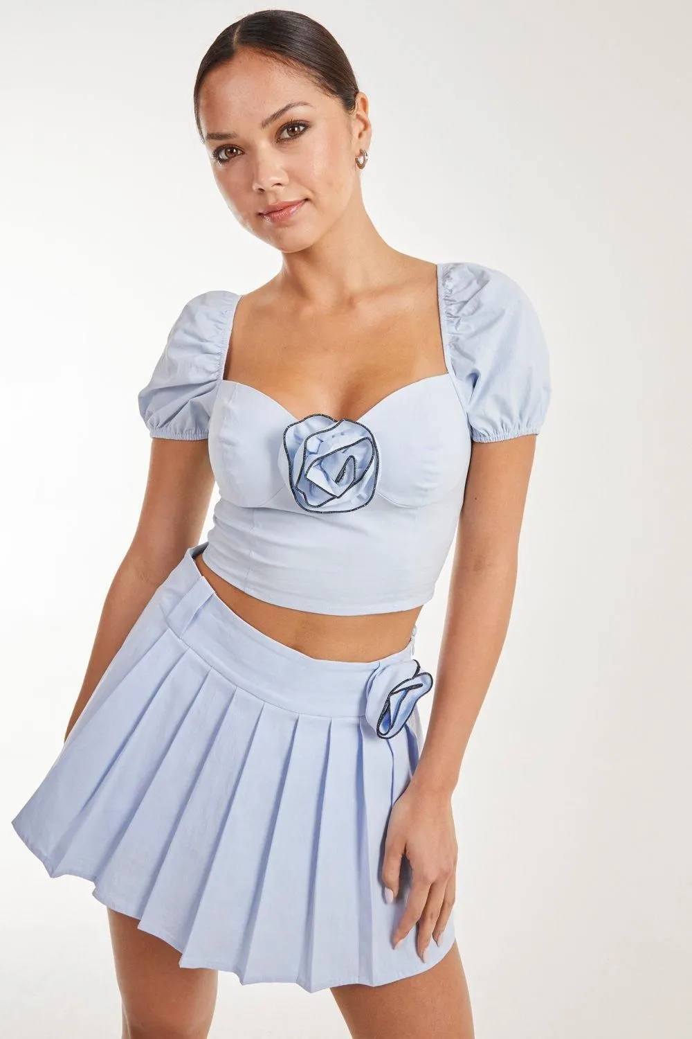 Corsage Puff Sleeve Top