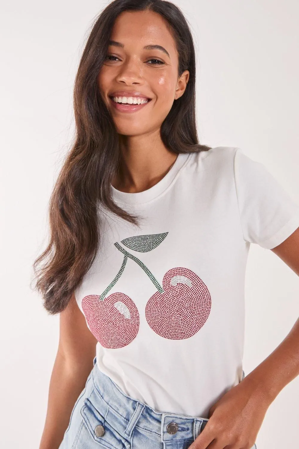 Cherry Embellished T-Shirt
