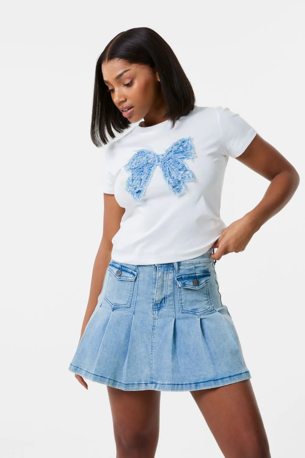 Bow Patchwork T-Shirt