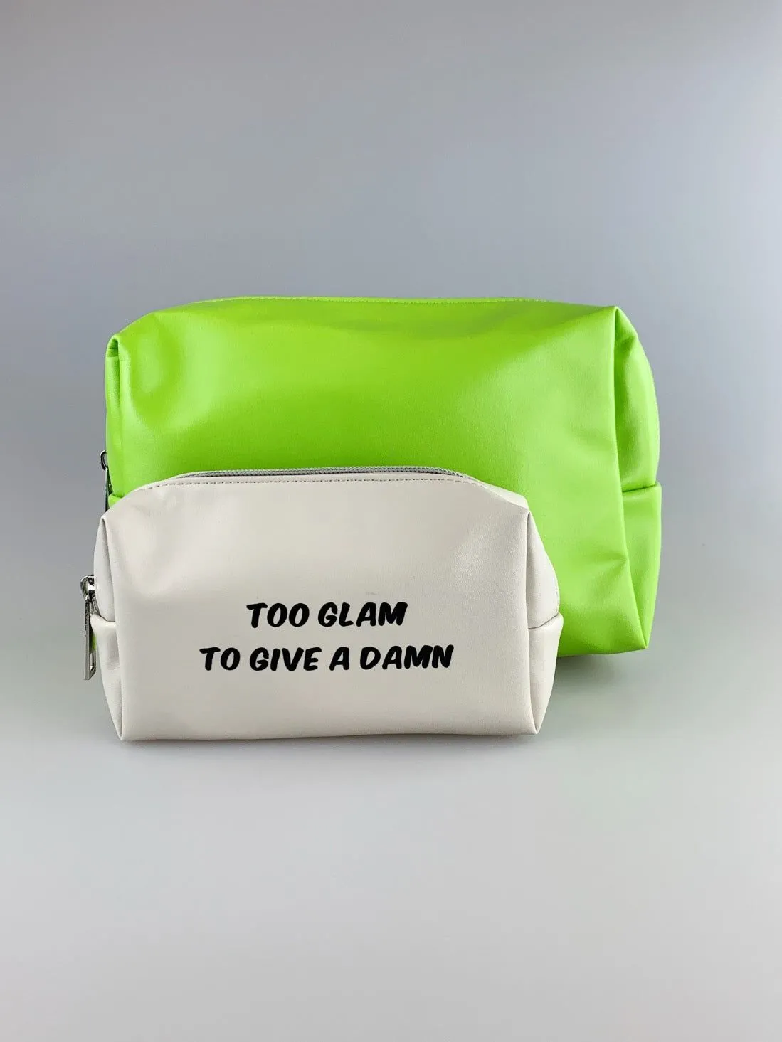 'Too Glam To Give a Damn' Toiletry Bag 2 Pack