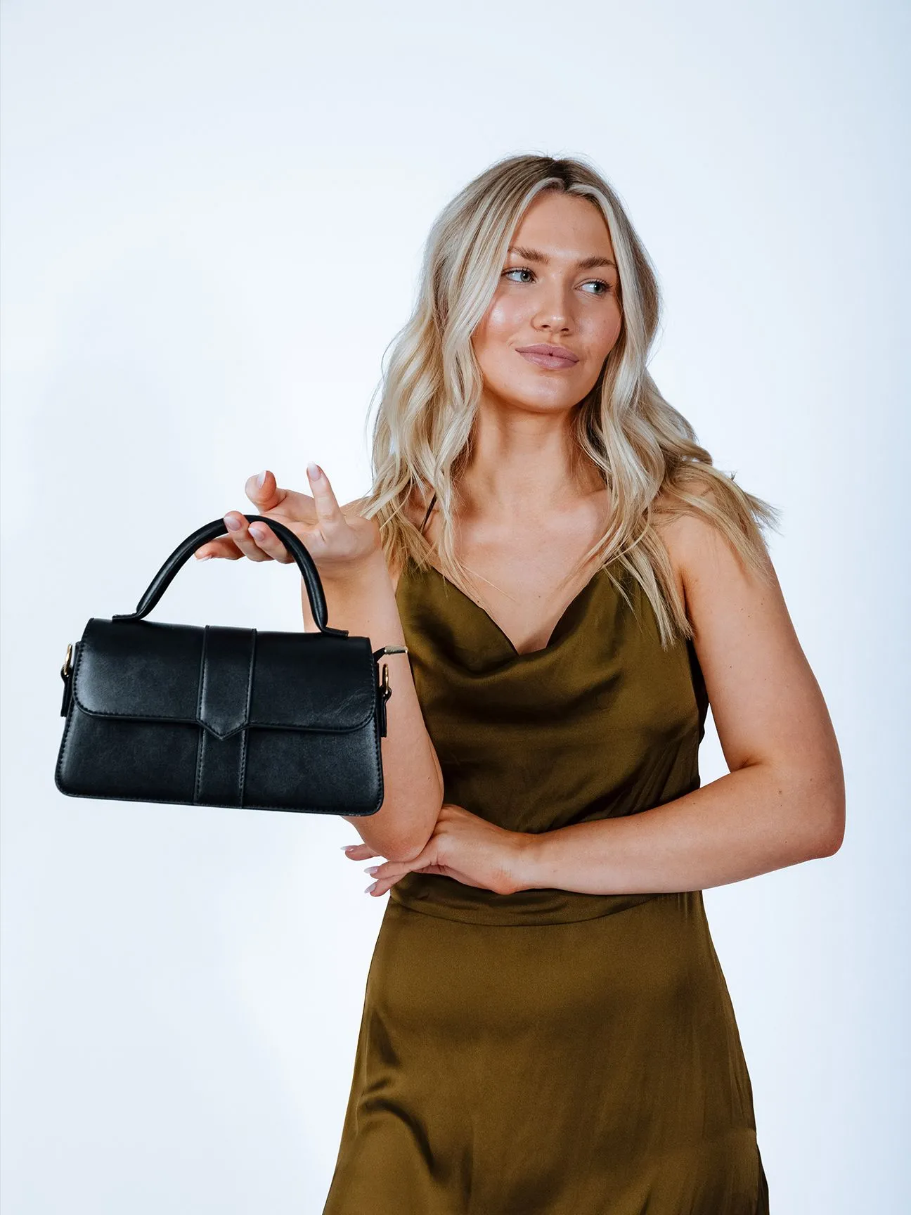 Small Crossbody Hard Top Handle Bag