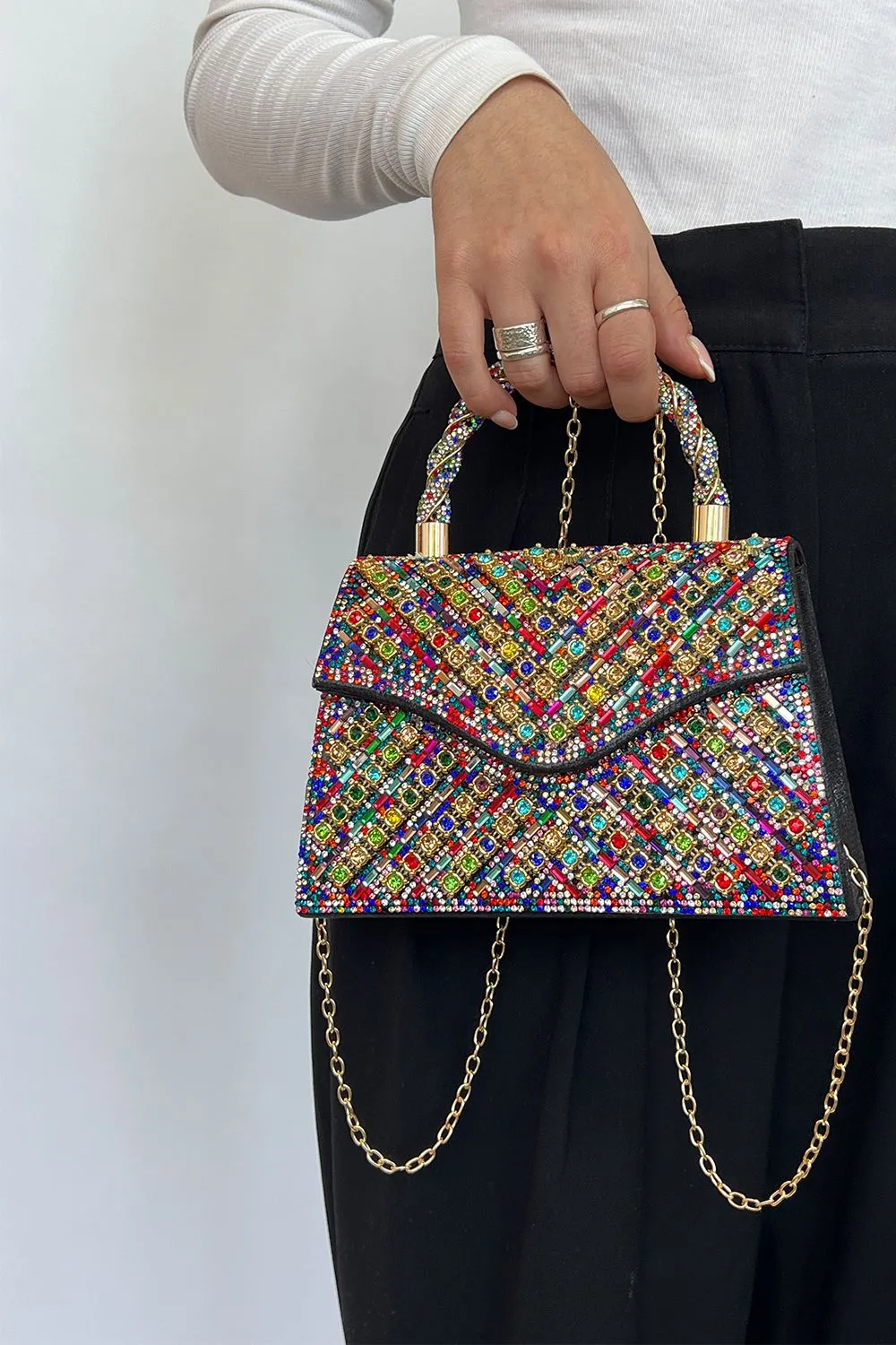 Top Handle Grab Bag in Multi