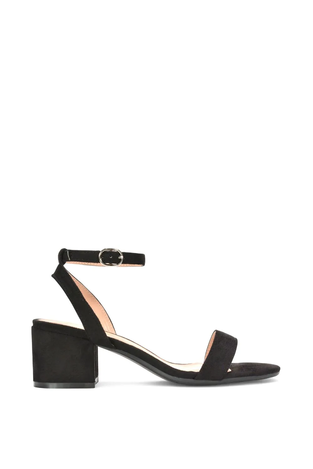 'Gemma' Low Block Heel Open Toe Strappy Sandal Shoes
