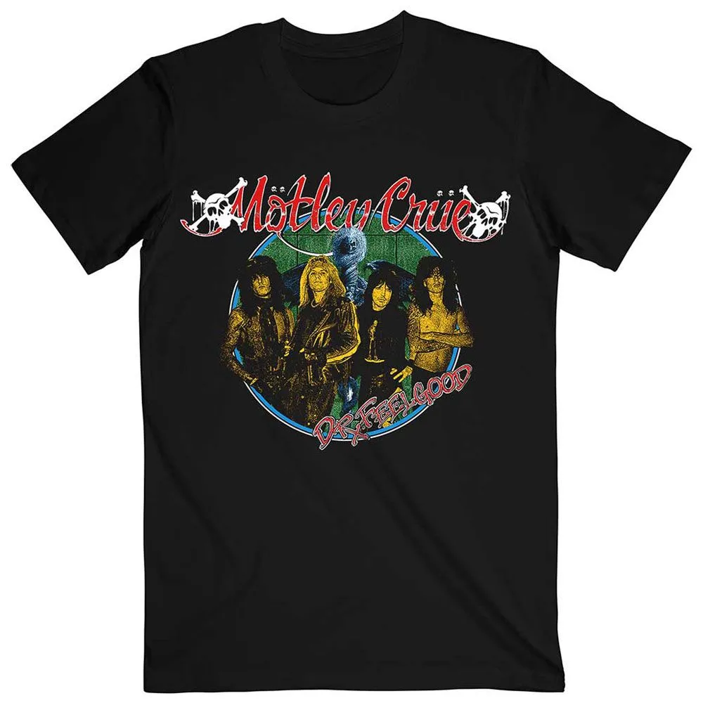 Motley Crue Dr Feelgood Circle Photo T Shirt